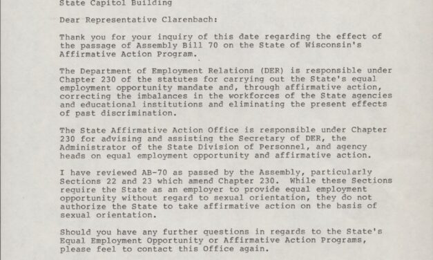 AB 70; Affirmative Action, 1981-1982 (Box 5, 6)