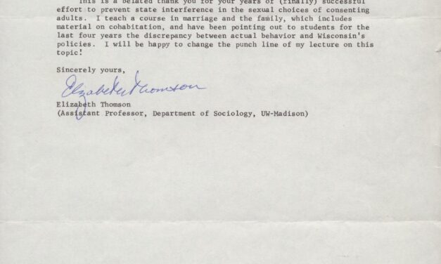 Consenting Adults Bill, AB 250; Correspondence received, 1983 (Box 2, 23)