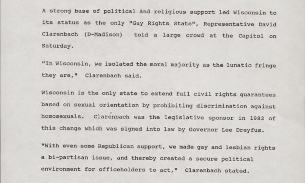 G/L Proclamation information, 1989 (Box 6, 10)