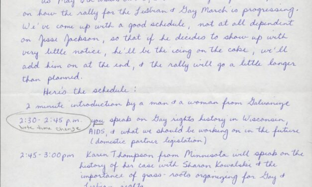 Galvanize rally (May 6, 1989), 1989, 1991 (Box 6, 11)