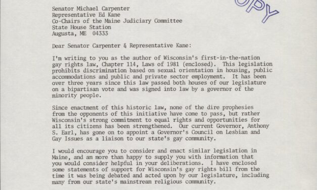 Gay Rights; 1982 Election, 1983, 1985 (Box 5, 4)