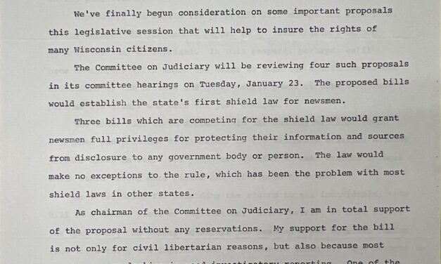 Legislative and Subject Files; Comment (Barbee’s Newsletter); Articles; February 9, 1971-August 1973 (Box 22, 14)