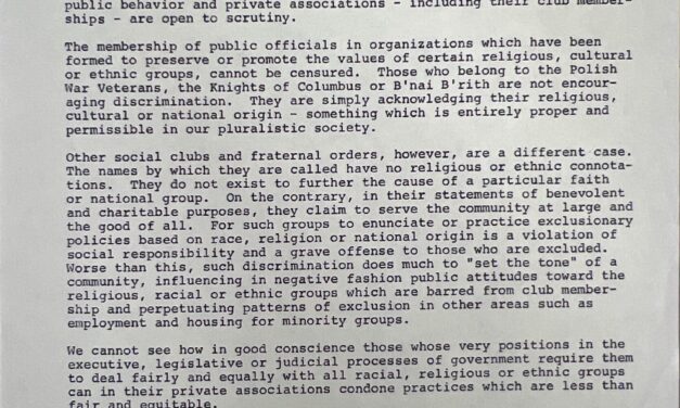 Legislative and Subject Files; Homosexuality, 1967-1976, undated (Box 35, 3)