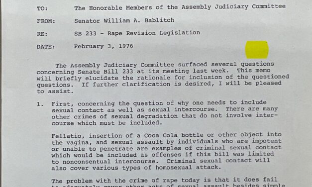 Legislative and Subject Files; Judiciary Committee; Correspondence; April 1975-April 1977, undated (Box 43, 4)