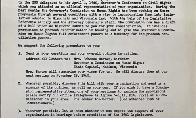 Organizations; Governor’s Conference on Civil Rights, 1959-1960 (Box 10, 6)