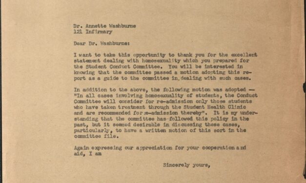 Series 5/87_Annette Washburn letter (Box 1, 1)