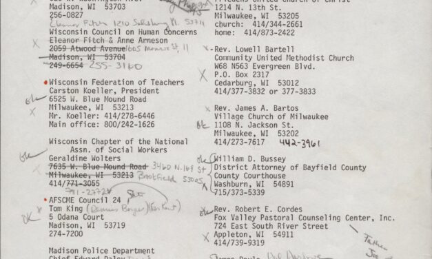 Supporters and contacts, 1981-1983 (Box 2, 25)